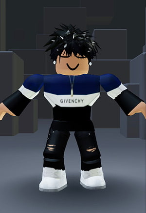 Roblox Avatar Wearing Givenchy Streetwear Outfit With Spiky Hair HD phone wallpaper