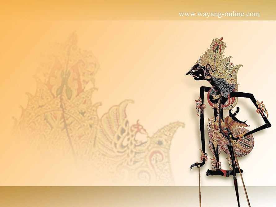 Traditional Indonesian Wayang Kulit Shadow Puppet with Intricate Carved Details HD wallpaper