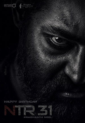 NTR 31 Movie Poster Featuring Intense Close-Up Portrait of Actor HD phone wallpaper