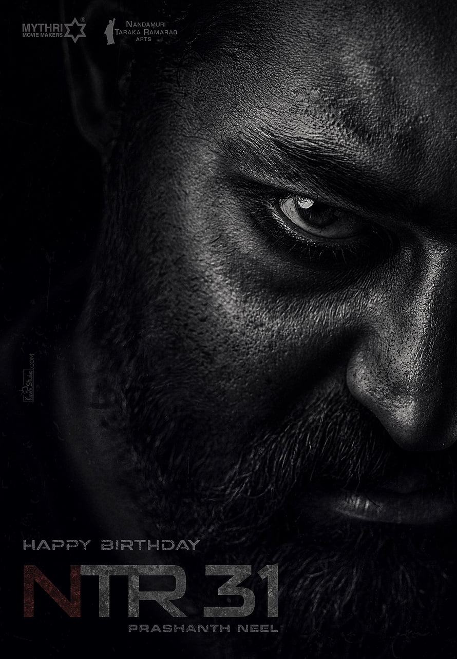 NTR 31 Movie Poster Featuring Intense Close-Up Portrait of Actor HD phone wallpaper