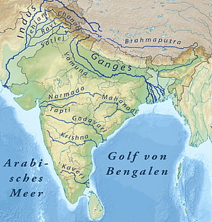 Physical Map of India Showing Major Rivers and Topography HD phone wallpaper
