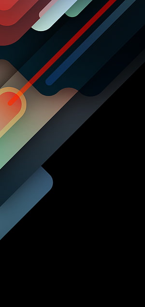 Abstract Geometric Shapes With Rounded Corners On Black Background HD phone wallpaper