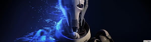 Star Wars Battlefront 2 droid with blue energy effects on dark background HD wallpaper