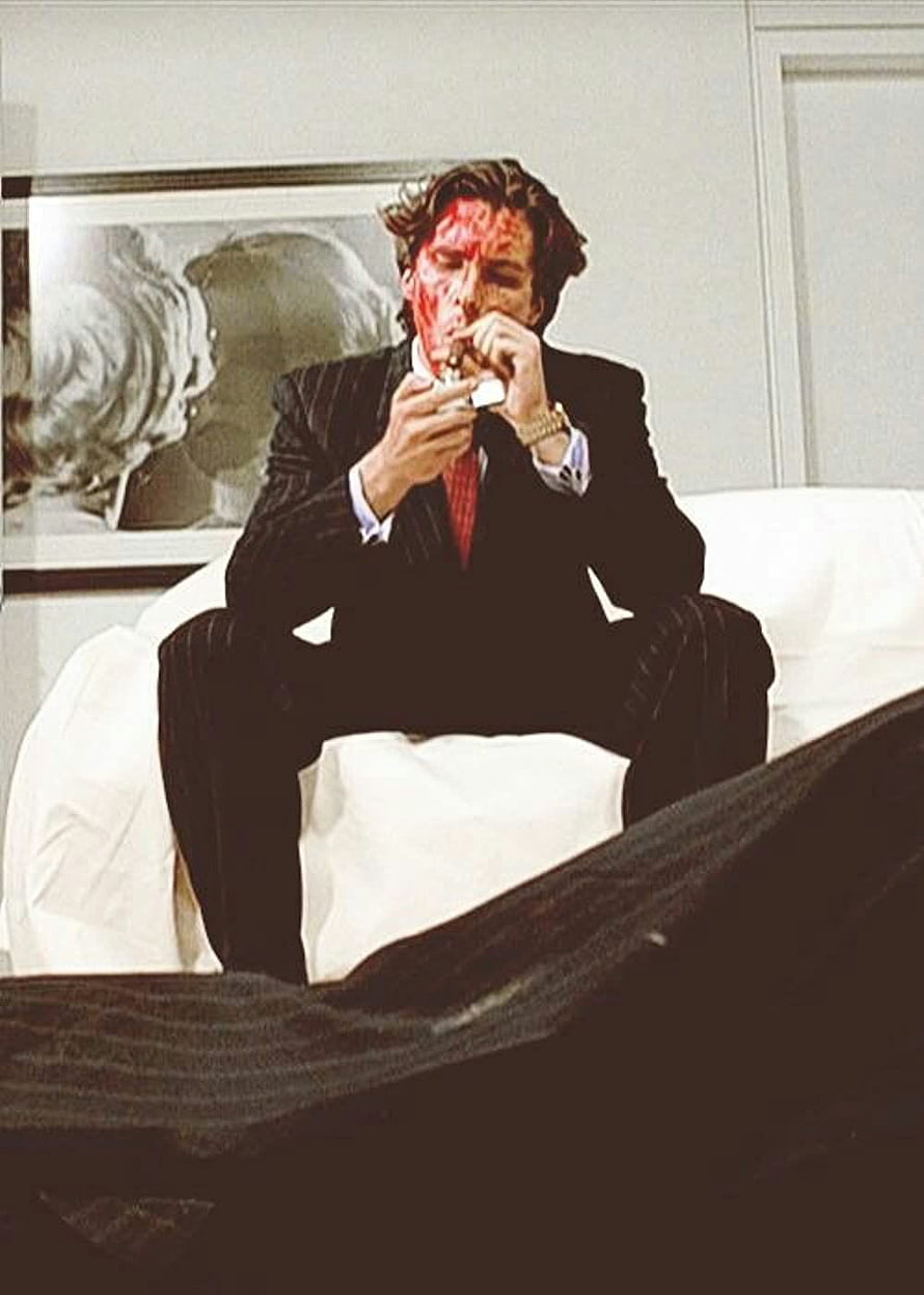 Patrick Bateman American Psycho Bloody Face Suit Scene Wallpaper, American Psycho, patrick bateman HD phone wallpaper