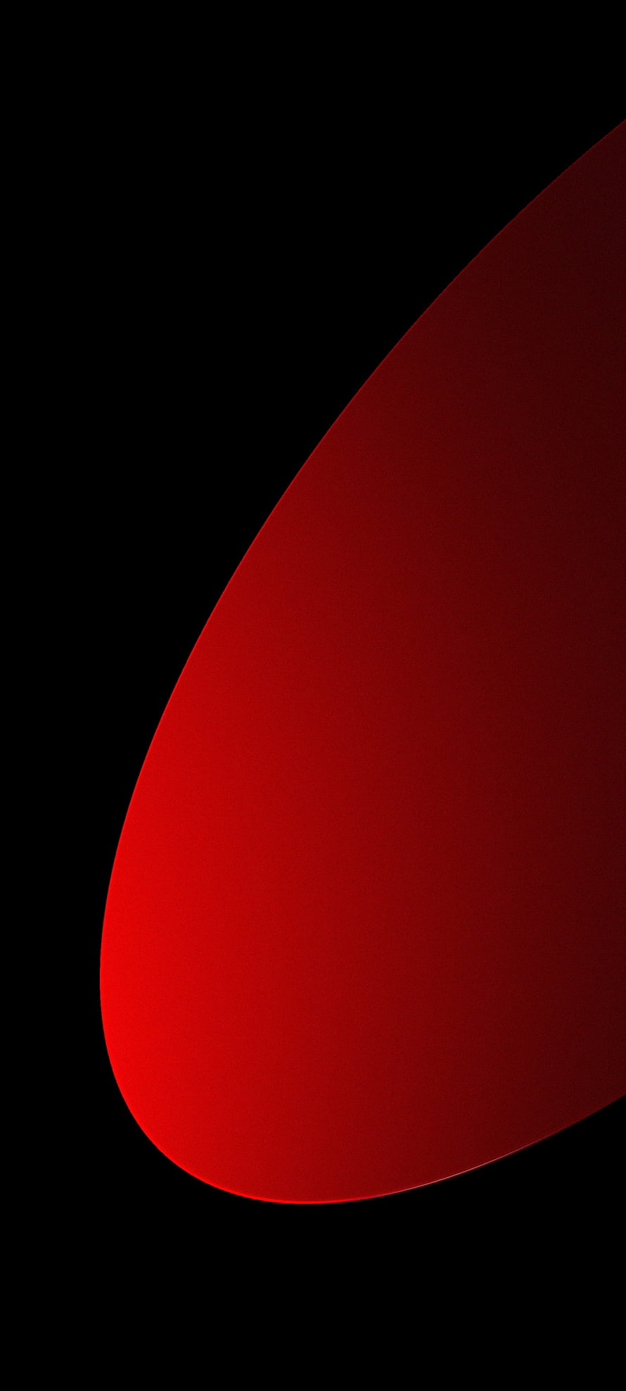 Minimalist Red Abstract Shape on Black Background HD phone wallpaper