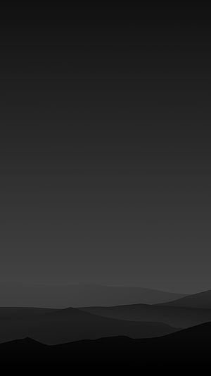 Minimalist Dark Mountain Silhouette Landscape with Layered Horizon and Gradient Sky HD phone wallpaper