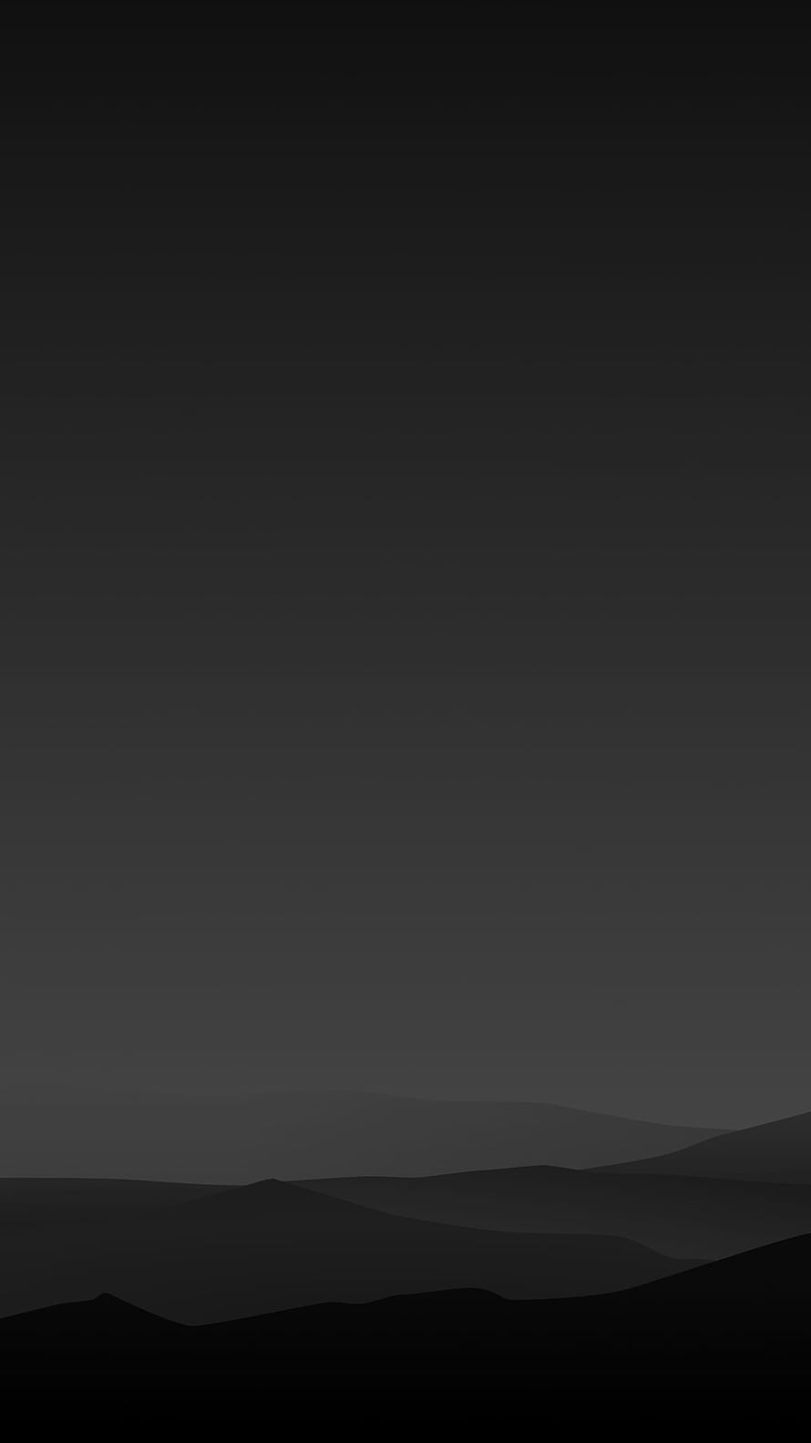 Minimalist Dark Mountain Silhouette Landscape with Layered Horizon and Gradient Sky HD phone wallpaper