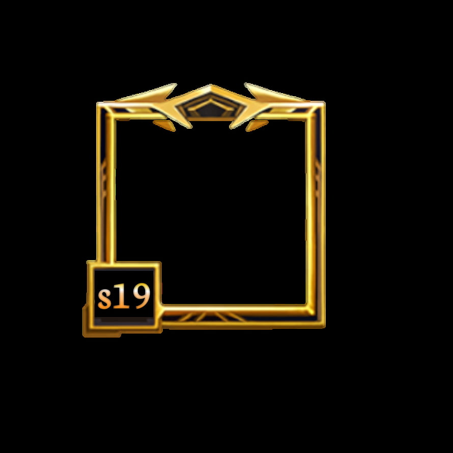 Golden Season 19 Avatar Frame with Geometric Crown Design HD phone wallpaper