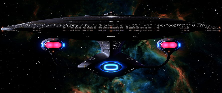 Star Trek USS Enterprise NCC-1701-D Galaxy Class Starship Wallpaper HD wallpaper