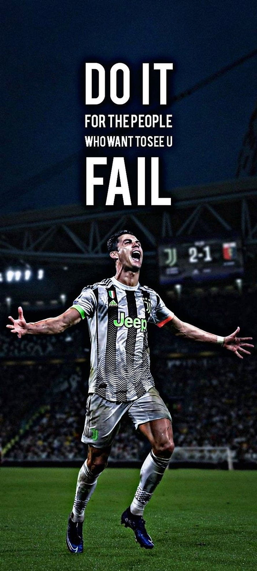 Cristiano Ronaldo Juventus Celebration Motivational Quote Wallpaper HD phone wallpaper