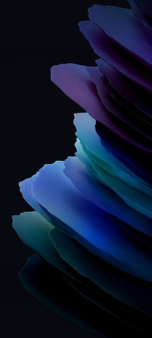 Abstract Blue and Purple Layered Waves Wallpaper HD phone wallpaper