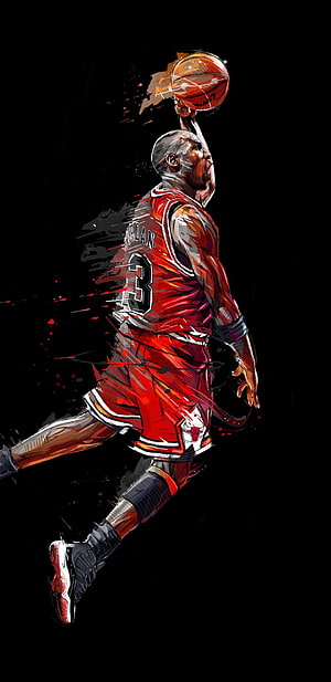 Michael Jordan Chicago Bulls Basketball Player Artwork HD phone wallpaper