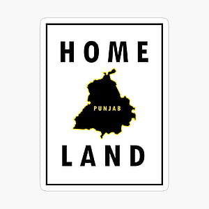 Punjab Home Land Map Design with Bold Typography and Minimalist Aesthetic HD phone wallpaper