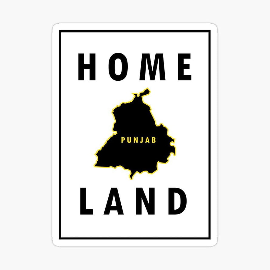 Punjab Home Land Map Design with Bold Typography and Minimalist Aesthetic HD phone wallpaper