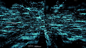 Cyber World Digital Data Stream Abstract Technology Background HD wallpaper