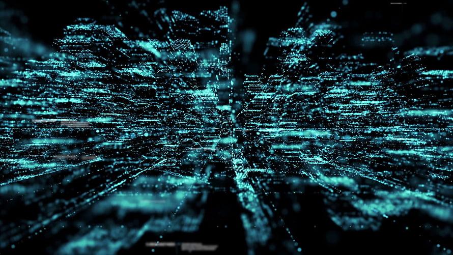Cyber World Digital Data Stream Abstract Technology Background HD wallpaper
