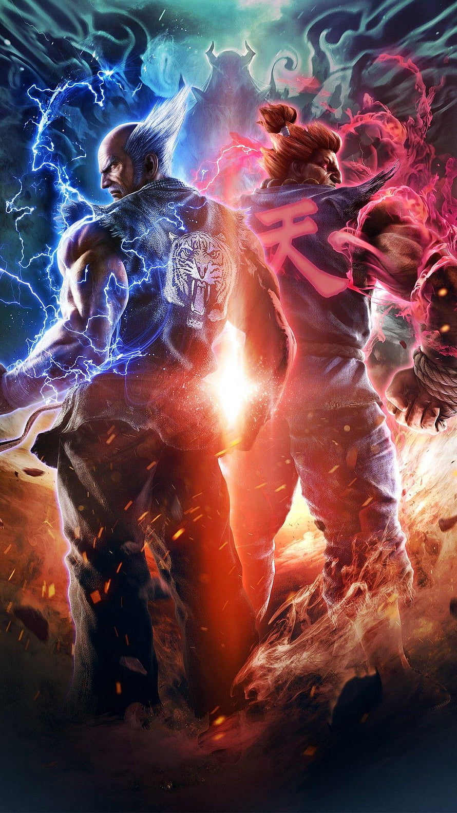 Tekken 7 Fated Retribution Heihachi and Akuma Epic Fighting Game Poster HD phone wallpaper