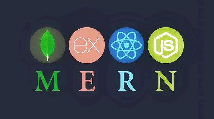MERN Stack Technology Icons Featuring MongoDB Express React and Node.js Logos HD wallpaper