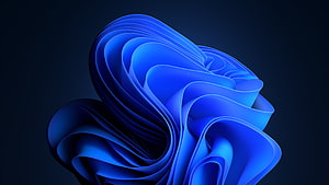 Blue Abstract 3D Flowing Ribbon Wallpaper HD wallpaper