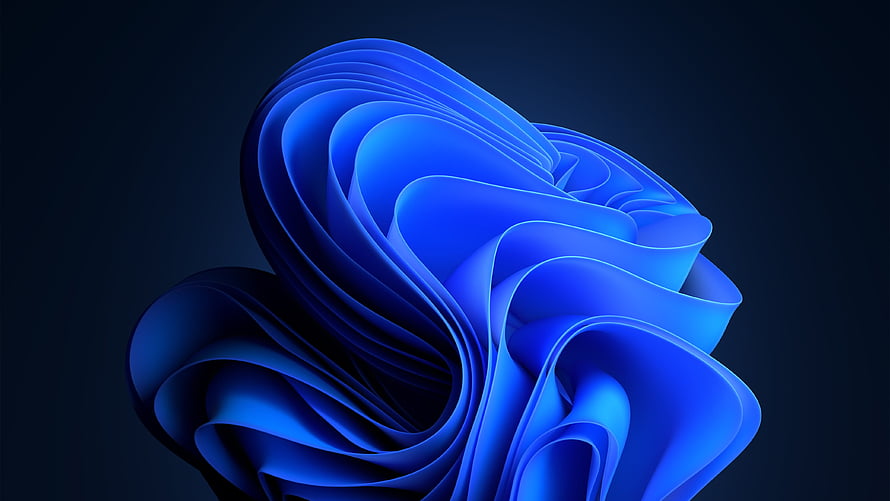 Blue Abstract 3D Flowing Ribbon Wallpaper HD wallpaper