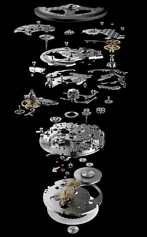TAG Heuer Calibre 89 Automatic Watch Movement Exploded View HD phone wallpaper