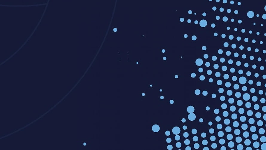 Abstract Dark Blue Dot Pattern Background with Minimalist Geometric Circles HD wallpaper