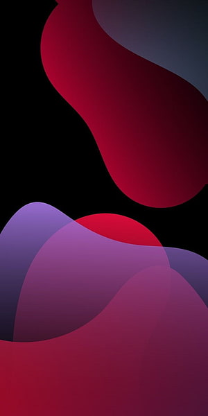 Abstract Red and Purple Gradient Waves on Black Background HD phone wallpaper