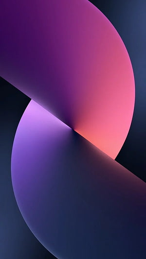 Abstract Geometric Gradient Wallpaper with Purple and Pink Curved Shapes on Dark Background HD phone wallpaper