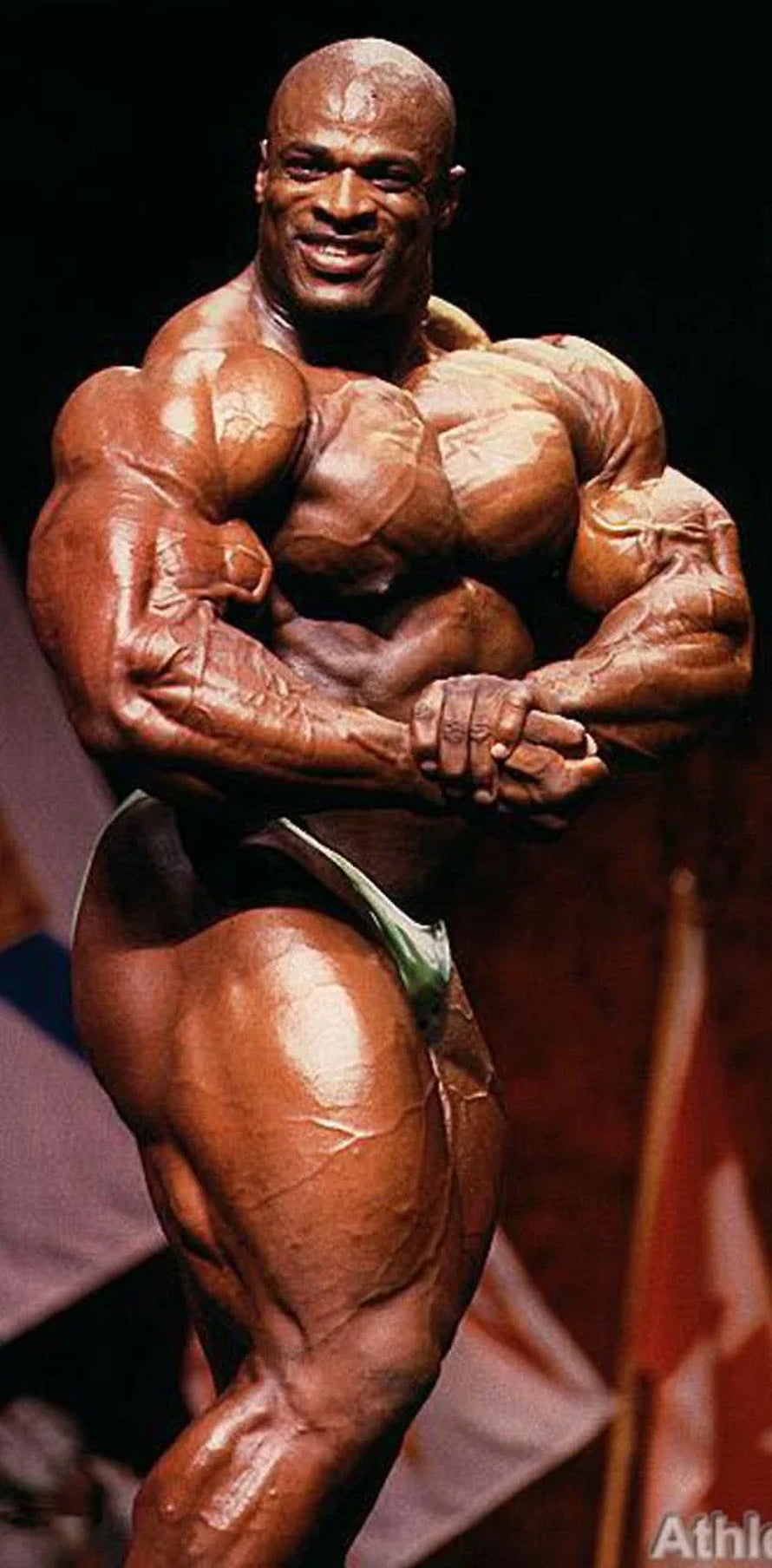 Ronnie Coleman Bodybuilding Pose on Stage with Extreme Muscle Definition, Ronnie Coleman by kopatzka, ronnie coleman HD phone wallpaper