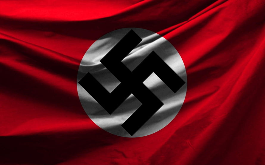 Nazi Flag Wallpaper - Red Background with Black Swastika in White Circle HD wallpaper