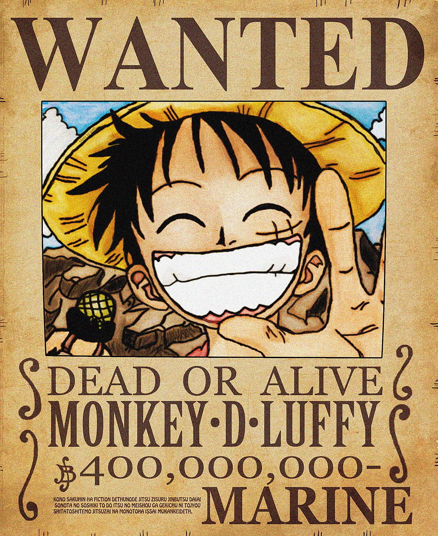 Monkey D. Luffy Wanted Poster 400 Million Berries One Piece Anime HD phone wallpaper