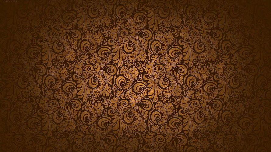 Vintage Gold Damask Pattern Wallpaper With Elegant Floral Swirls And Ornate Baroque Texture HD wallpaper