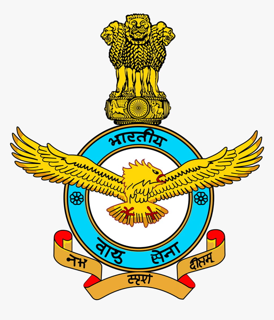 Indian Air Force Emblem Featuring Lion Capital and Golden Eagle HD phone wallpaper