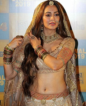Kriti Kharbanda in Traditional Indian Bridal Lehenga with Gold Jewelry and Bangles HD phone wallpaper