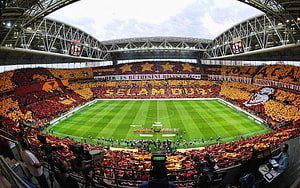 Turk Telekom Arena Istanbul Galatasaray Stadium Full Crowd Soccer Match HD wallpaper