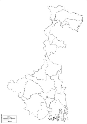 Blank Outline Map of Finland with Internal Regions and Scale Bar HD phone wallpaper