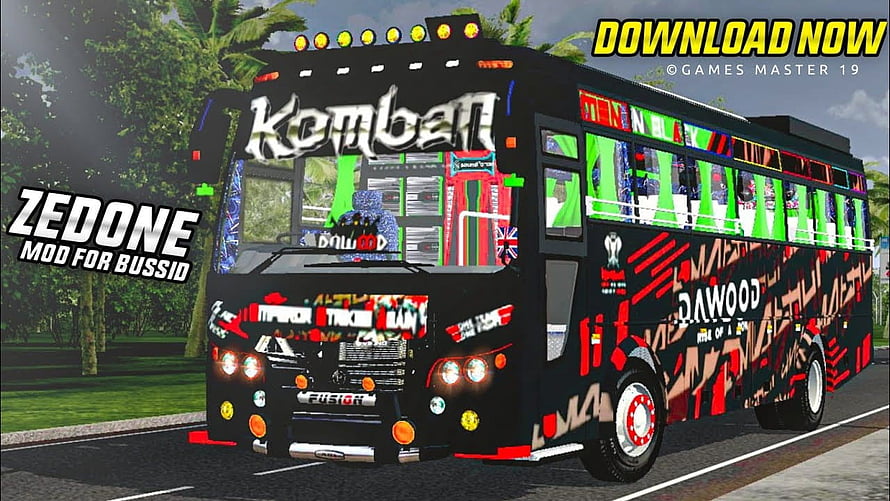Zedone Custom Bus Skin for Bus Simulator Indonesia Game Mod Download HD wallpaper