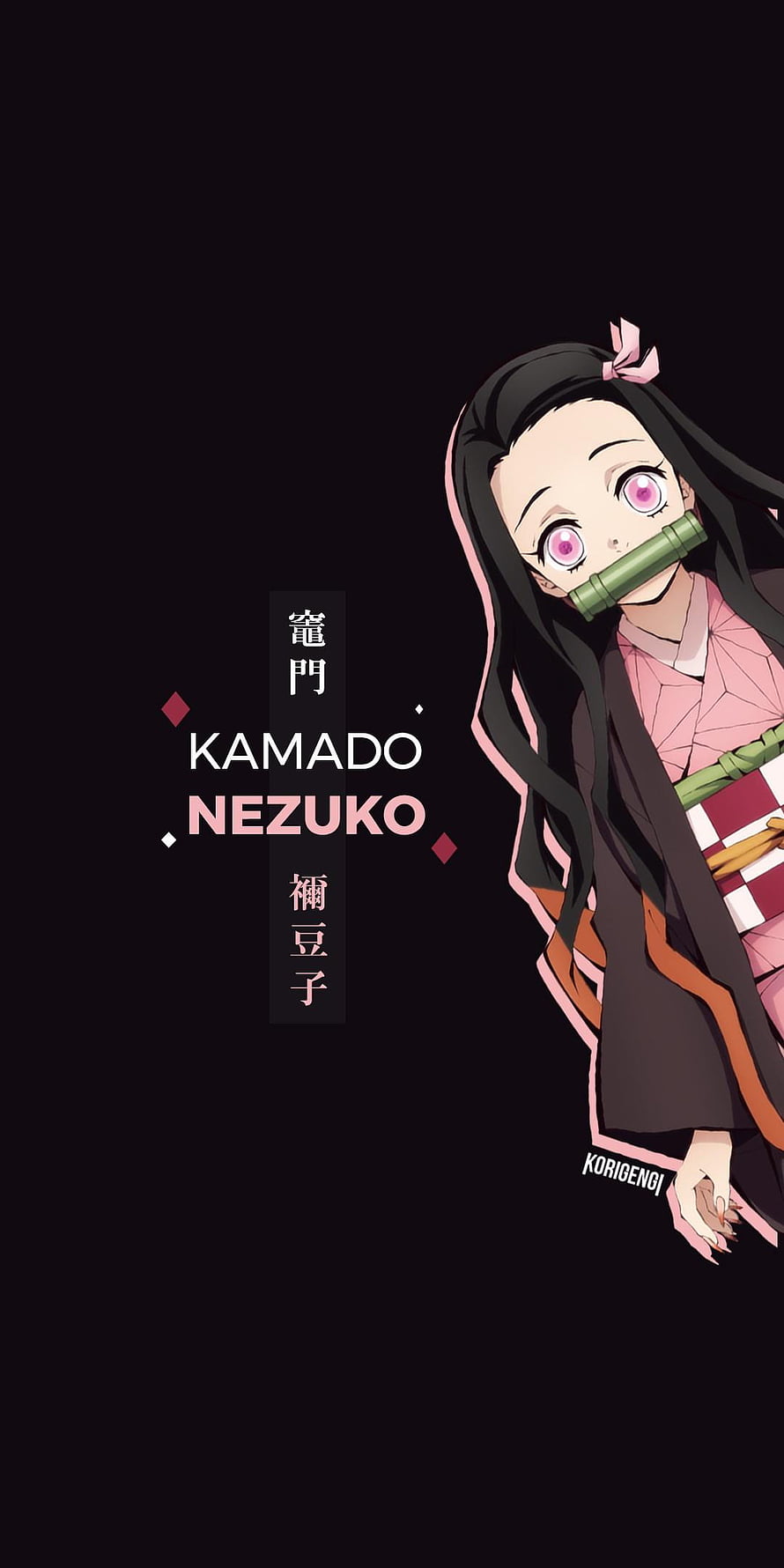 Kamado Nezuko Demon Slayer Anime Character Portrait Wallpaper HD phone wallpaper