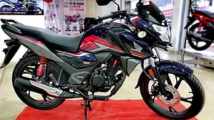 Honda CB Shine SP 125 Motorcycle in Dark Blue and Red Color Scheme HD wallpaper