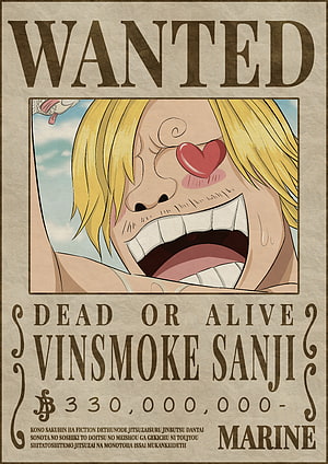 Vinsmoke Sanji Wanted Poster Anime Artwork HD phone wallpaper