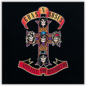 Guns N' Roses Appetite for Destruction Skull Cross Album Artwork HD phone wallpaper