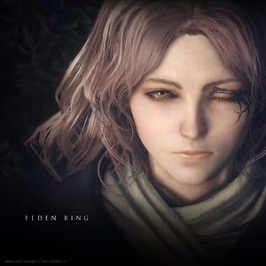 Melina Character Portrait from Elden Ring with Dark Markings and Golden Eye HD phone wallpaper