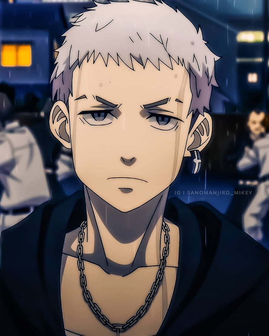 Takashi Mitsuya from Tokyo Revengers in a moody rain-soaked city scene HD phone wallpaper