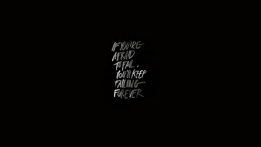 Motivational Quote About Fear Of Failure On Black Background HD wallpaper