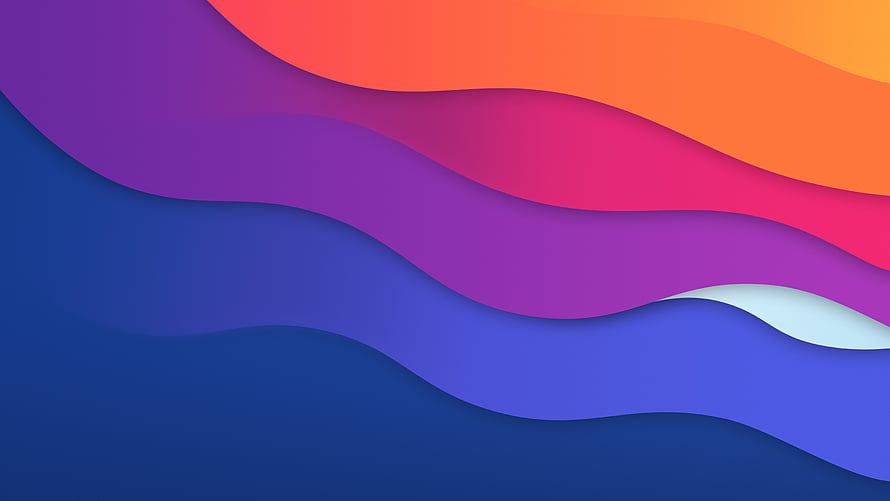 Abstract Colorful Wavy Layers Gradient Background HD wallpaper