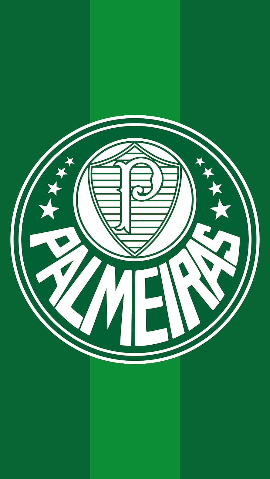 Palmeiras Football Club Official Logo on Green Striped Background HD phone wallpaper