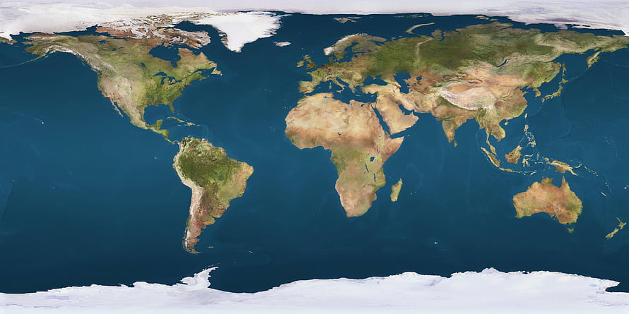 Full Earth Satellite View with Continents and Oceans HD wallpaper