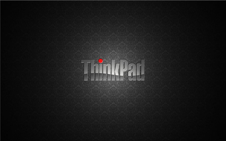 ThinkPad Logo on Dark Patterned Background HD wallpaper