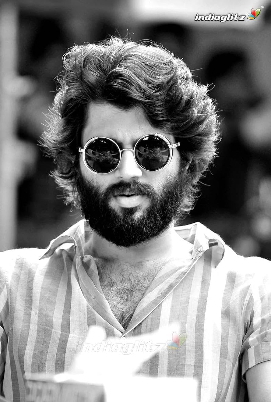 Dhanush in Round Sunglasses and Striped Shirt Black and White Portrait HD phone wallpaper