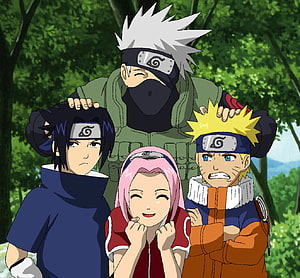 Team 7 Naruto Shippuden Anime Wallpaper Kakashi Sasuke Sakura Naruto HD wallpaper